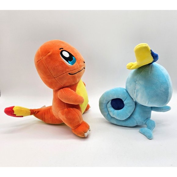 Pokemon Charmander And Sobble 8" Plush Pair Nintendo Vintage 1997 Charmander - Picture 2 of 13